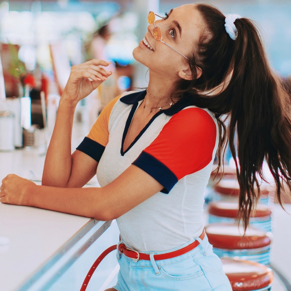 Urban Outfitters Colorblock Polo Tee
